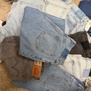 abercrombie and levi jeans Blue and gray